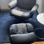 Tapeciranje relax fotelje s tabureom